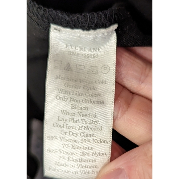 Everlane Black Side Zipper Elastic Waist Flat Front Pants Size 2 - Picture 4 of 5